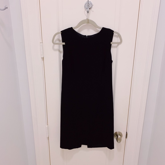 NWOT🖤LINDA ALLARD ELLEN TRACY FORMAL BLACK SLIT DRESS🖤ZIPPER BACK SZ PETITE 4 - Picture 5 of 12
